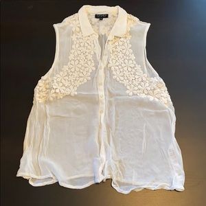 Top Shop Floral No Sleeve Blouse